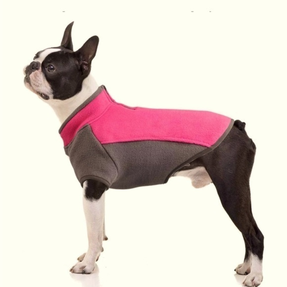 Fleece Dog Puppy Vest Pullover Jacket Boy/Girl Round Neck Classic Zipper